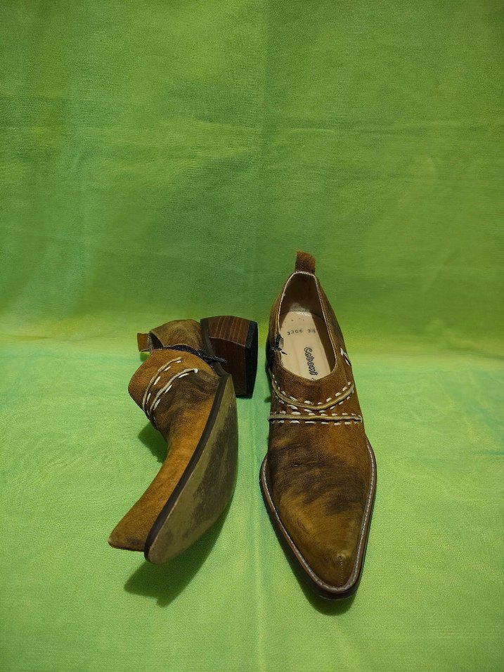 Kahverengi  bohem Vintage ayakkabı - Görsel 4