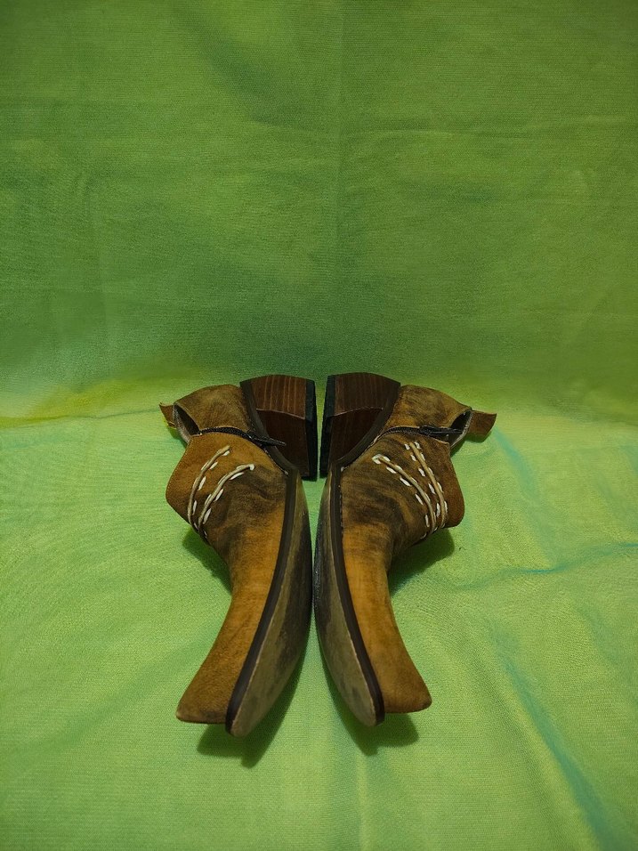 Kahverengi  bohem Vintage ayakkabı - Görsel 3