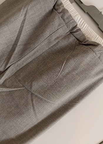 m Beden gri Renk Kadın Bel Detaylı Kumaş Pantolon