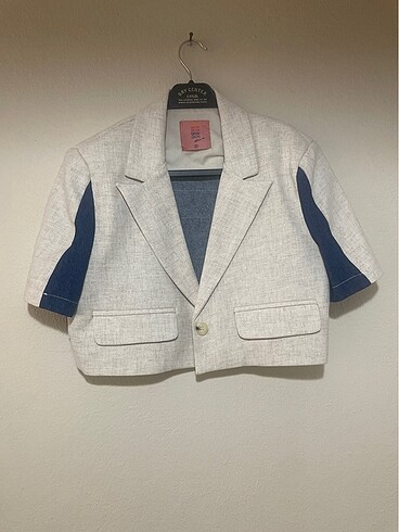 Crop ceket