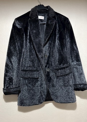 Kürklü Siyah Kadın Süet Ceket - Görsel 7