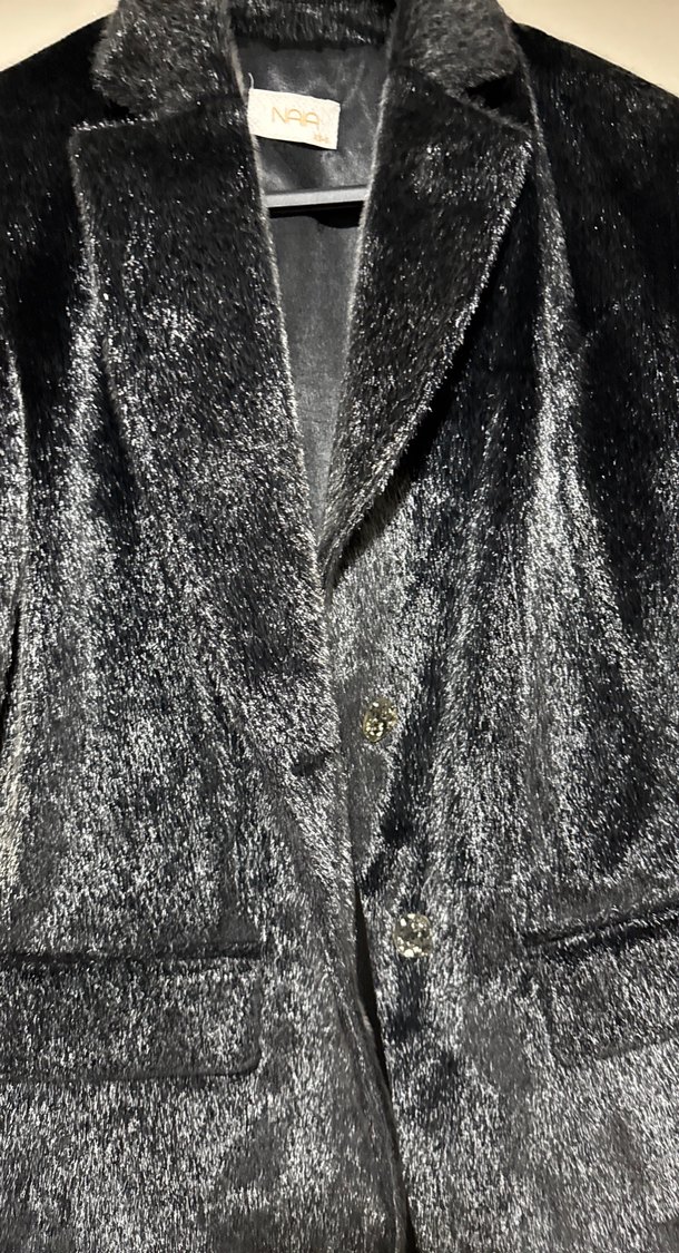 Kürklü Siyah Kadın Süet Ceket - Görsel 5