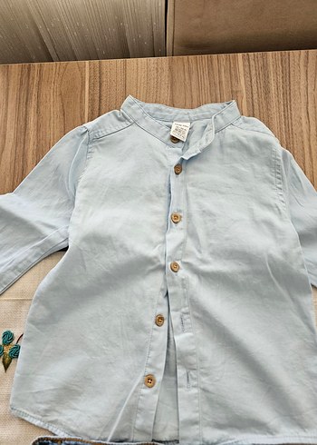 LC Waikiki Mavi Bebek Erkek Denim Gömlek ve Pantolon Takımı