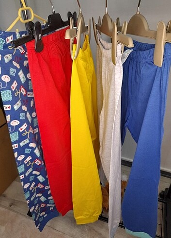 6 Yaş Beden sarı Renk Erkek çocuk Alt pijama