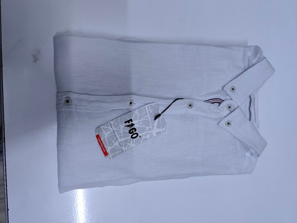 Buz mavisiKeten Uzun Kollu Erkek Gömlek - Görsel 2