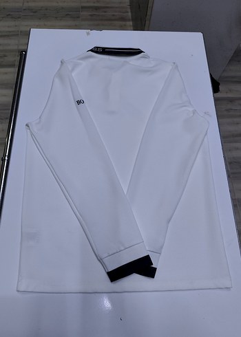 Düğmeli Beyaz Erkek Sweatshirt - Görsel 3