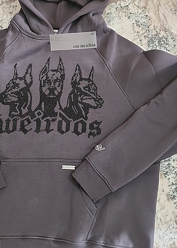 m Beden gri Renk kapşonlu içi polarlı sweat
