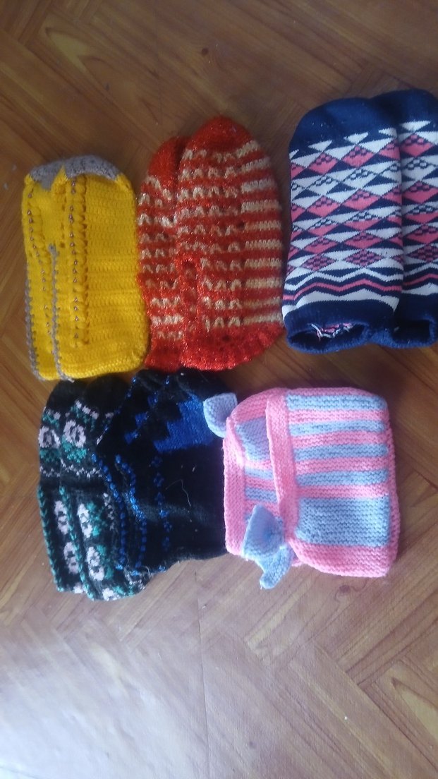 Renkli Örgü patik corap - Görsel 3