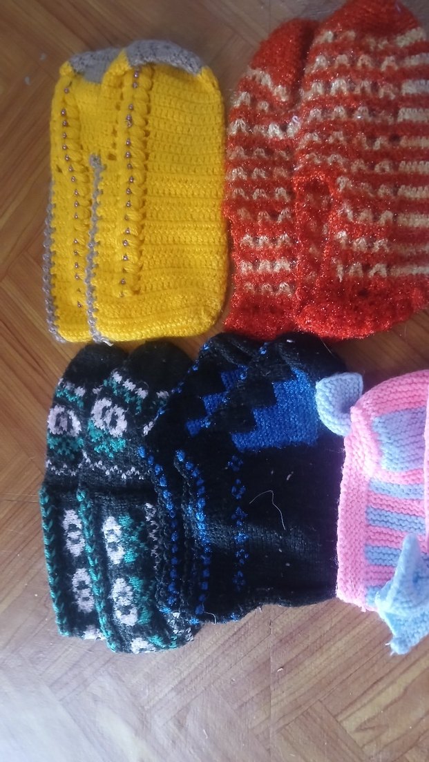 Renkli Örgü patik corap - Görsel 2