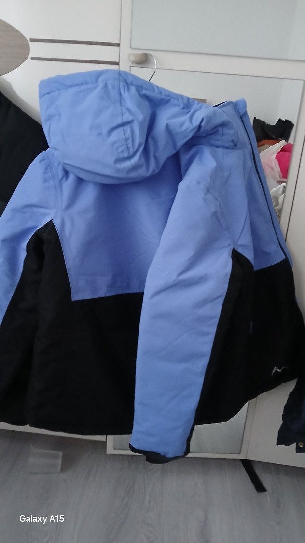 Mavi Kapüşonlu Fermuarlı Erkek Mont kayak mont - Görsel 4