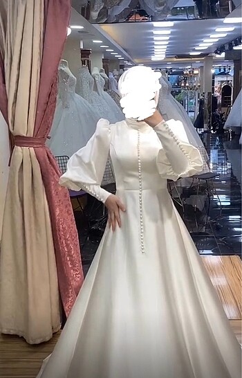 Tesettür nikah elbisesi