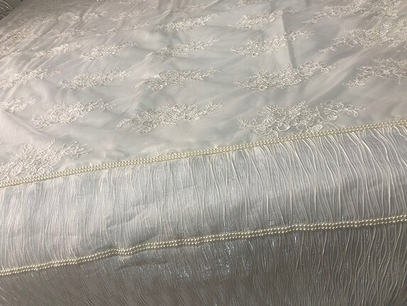 Güpürlü yatak örtüsü takımı - Görsel 6