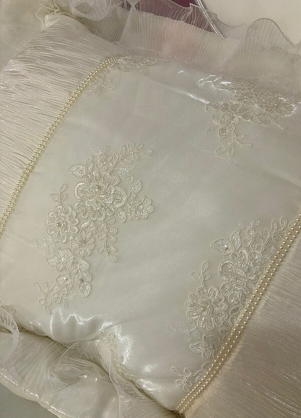 Güpürlü yatak örtüsü takımı - Görsel 4