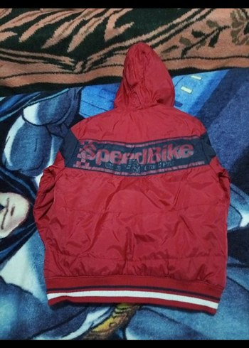 Erkek Çocuk Kırmızı Kapüşonlu Fermuarlı Ceket - Görsel 3