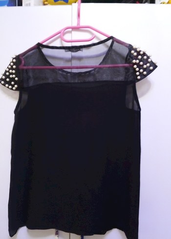 Zincir Detaylı Siyah Gotik Bluz - Görsel 5