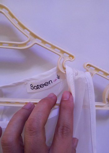 Dantel İşlemeli Beyaz Straplez Bohem Bluz - Görsel 3