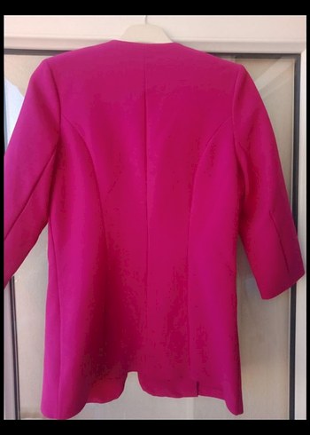 Pembe Düğmeli Kadın Blazer Ceket - Görsel 2