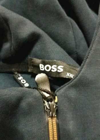 Erkek Mavi Fermuarlı Yüksek Yaka Sweatshirt - Görsel 2