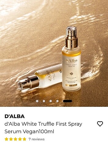 d'Alba White Truffle First Spray Serum Vegan100ml 