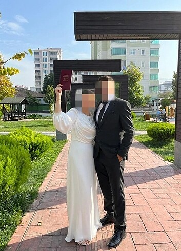 40 Beden beyaz Renk Elbise