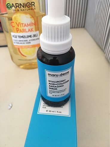 Garnier yüz yıkama jeli + hyaluronic asit serum