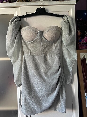 Fashion Angel Simli kısa elbise