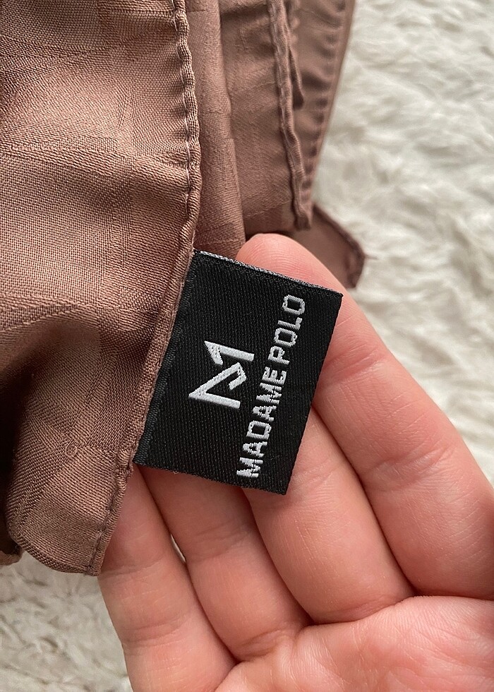 Bej kahve şal - Görsel 3