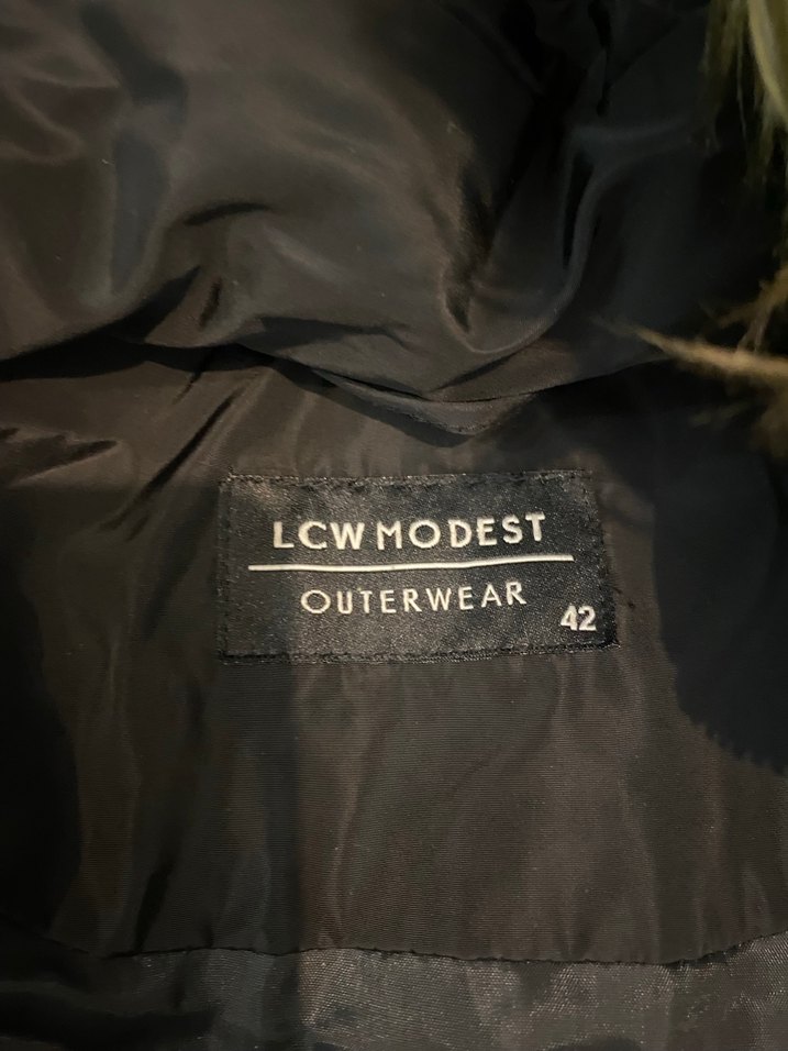 Siyah Kadın şişme Mont - Görsel 5