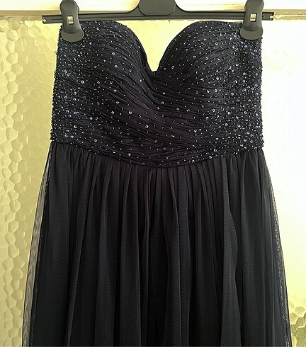 Lacivert gece elbisesi 38 beden - Görsel 5