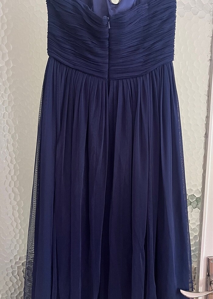 Lacivert gece elbisesi 38 beden - Görsel 2