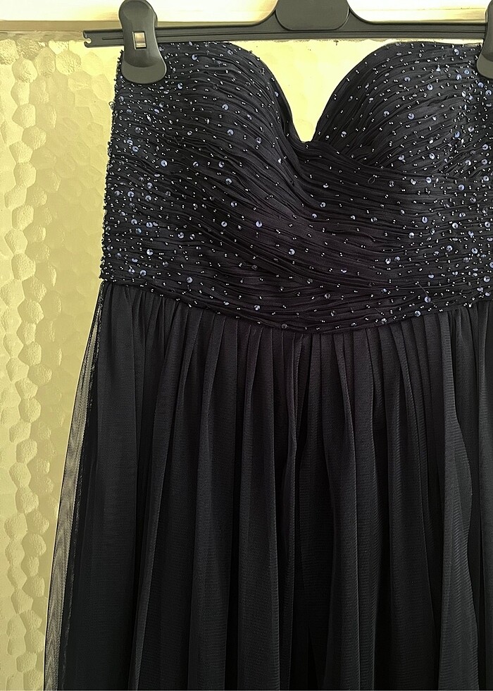 Lacivert gece elbisesi 38 beden - Görsel 5