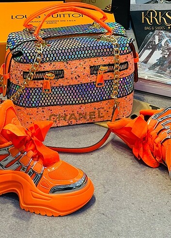 39 Beden turuncu Renk Spor ayakkabı 