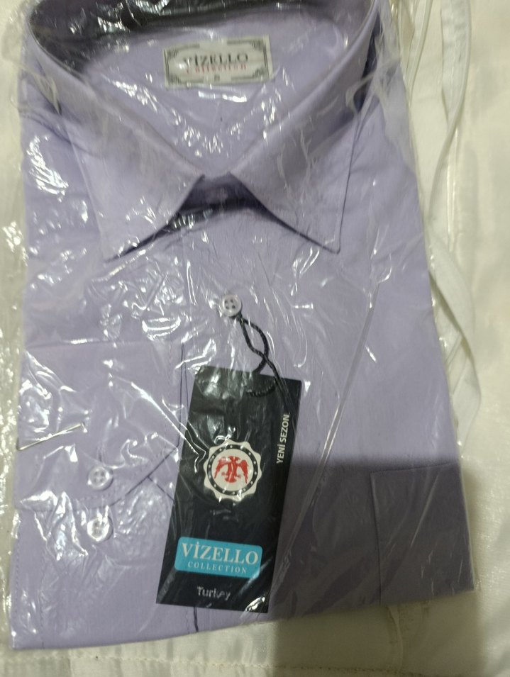 Mor Regular Fit Kısa Kollu Erkek Gömlek - Görsel 3