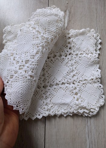 Vintage El Yapımı Dantel Örtü - Görsel 5