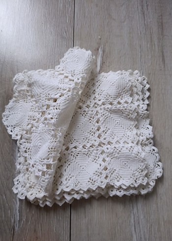 Vintage El Yapımı Dantel Örtü - Görsel 4