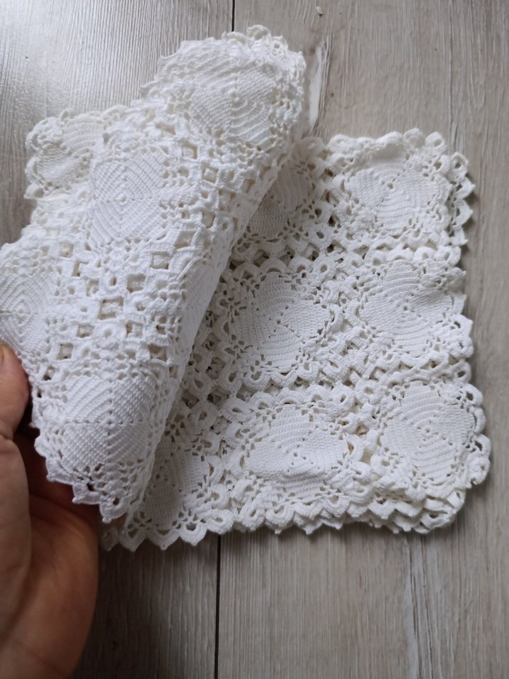 Vintage El Yapımı Dantel Örtü - Görsel 5