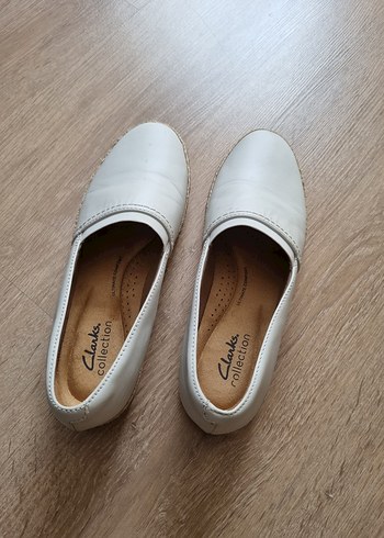 Clarks Beyaz Dolgu Topuk Kadın Espadril