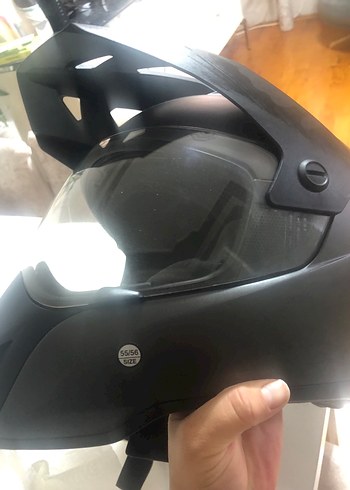 Siyah Minimalist Biker Kask - Görsel 4