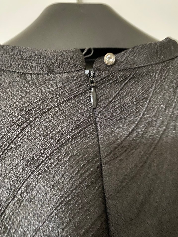 Düz Kesim Siyah Düğün Nişan Elbisesi Nakışlı - Görsel 4