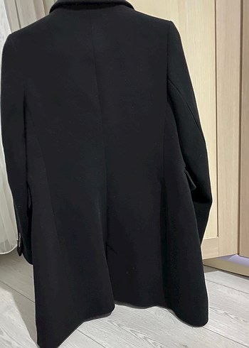 Siyah Midi Kadın Klasik Kesim Kaban - Görsel 2