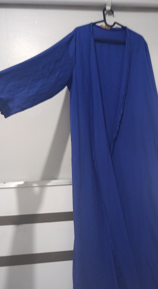 tesettür elbise Uzun Mavi Kadın Robe - Görsel 2