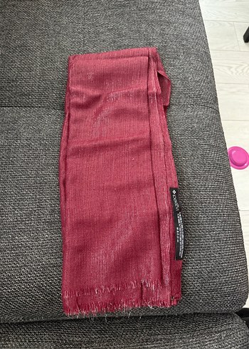Ipekevi bordo simli Şal - Görsel 2