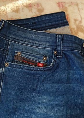 Diğer Düğmeli Mavi Kadın Denim Pantolon