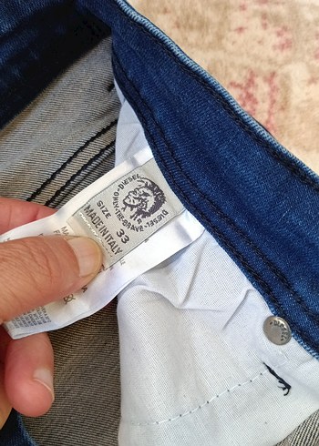33 Beden Düğmeli Mavi Kadın Denim Pantolon