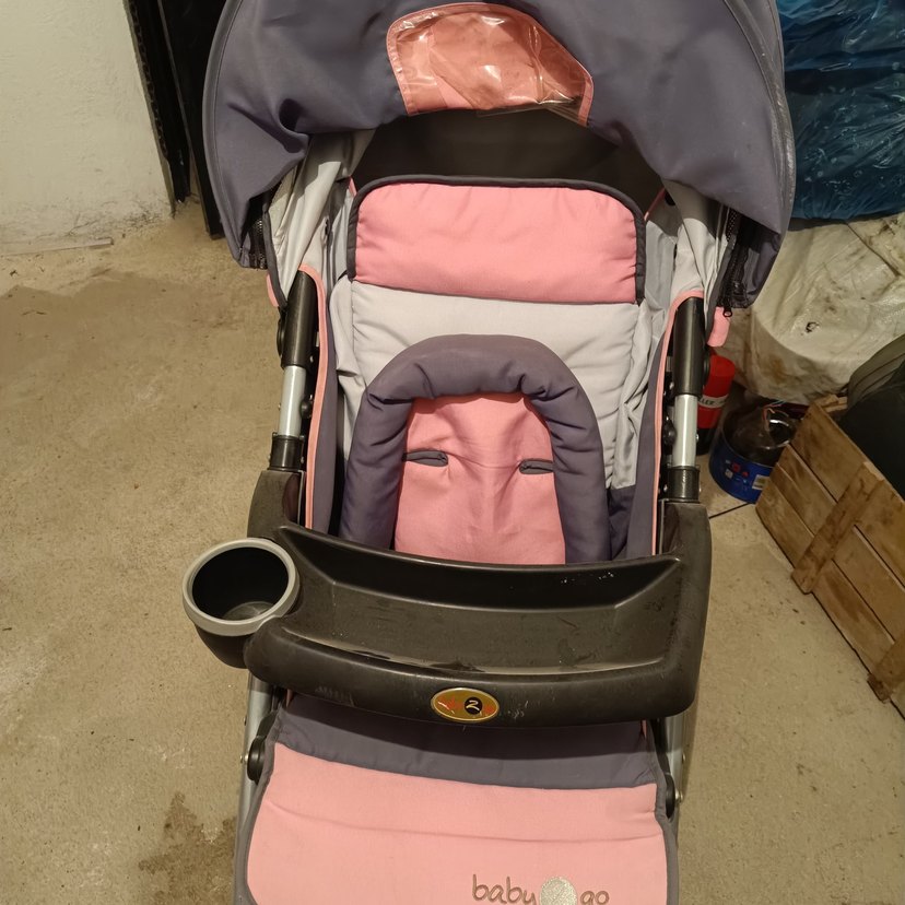 BabyGo Pembe-Gri Bebek Arabası 
pazarlık vardır - Görsel 2