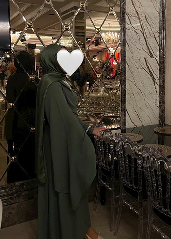 Uzun Kollu Drapeli Khaki Kadın Elbise