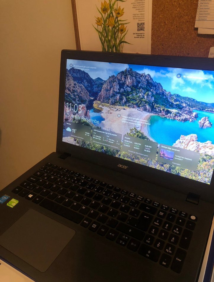 Siyah Acer aspire E5 573g Dizüstü bilgisayar - Görsel 3