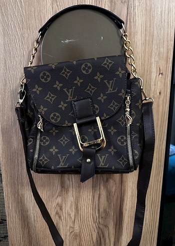 Kahverengi Baskılı Deri Kadın Çanta - Görsel 3