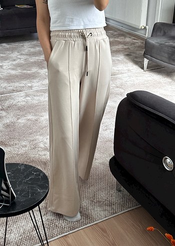 Bej Kadın Pamuk Rahat Kesim Pantolon - Görsel 3