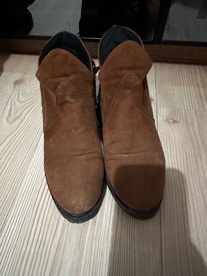 Kahverengi Süet Püsküllü  Bot - Görsel 2